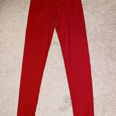 Women’s Red Satins Leggings  One Size